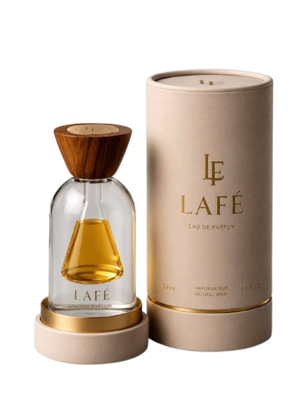 LAFÉ fragrance bottle and presentation box